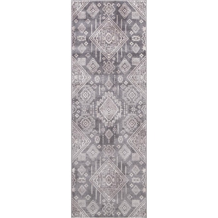 Perfectpillows Lara Santa Fe - Gray - 2 ft. 7 in. x 7 ft. 7 in. PE2843691